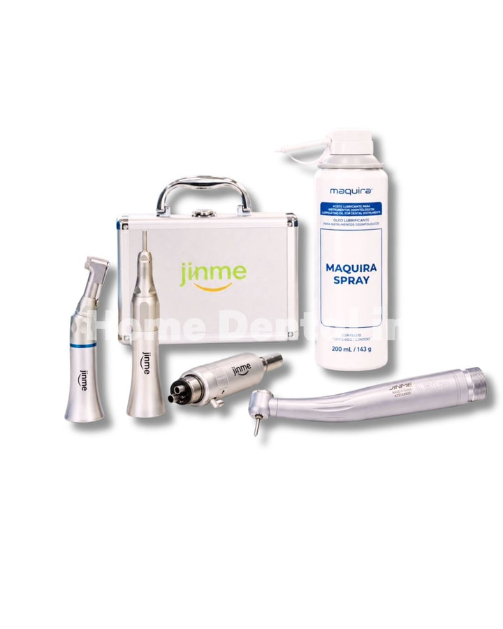 Kit profesional baja con pieza mano luz led Jinme